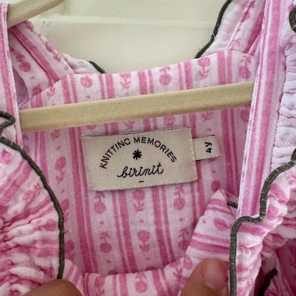 Birinit Pink Floral Kids Dress - Picture 8 of 9